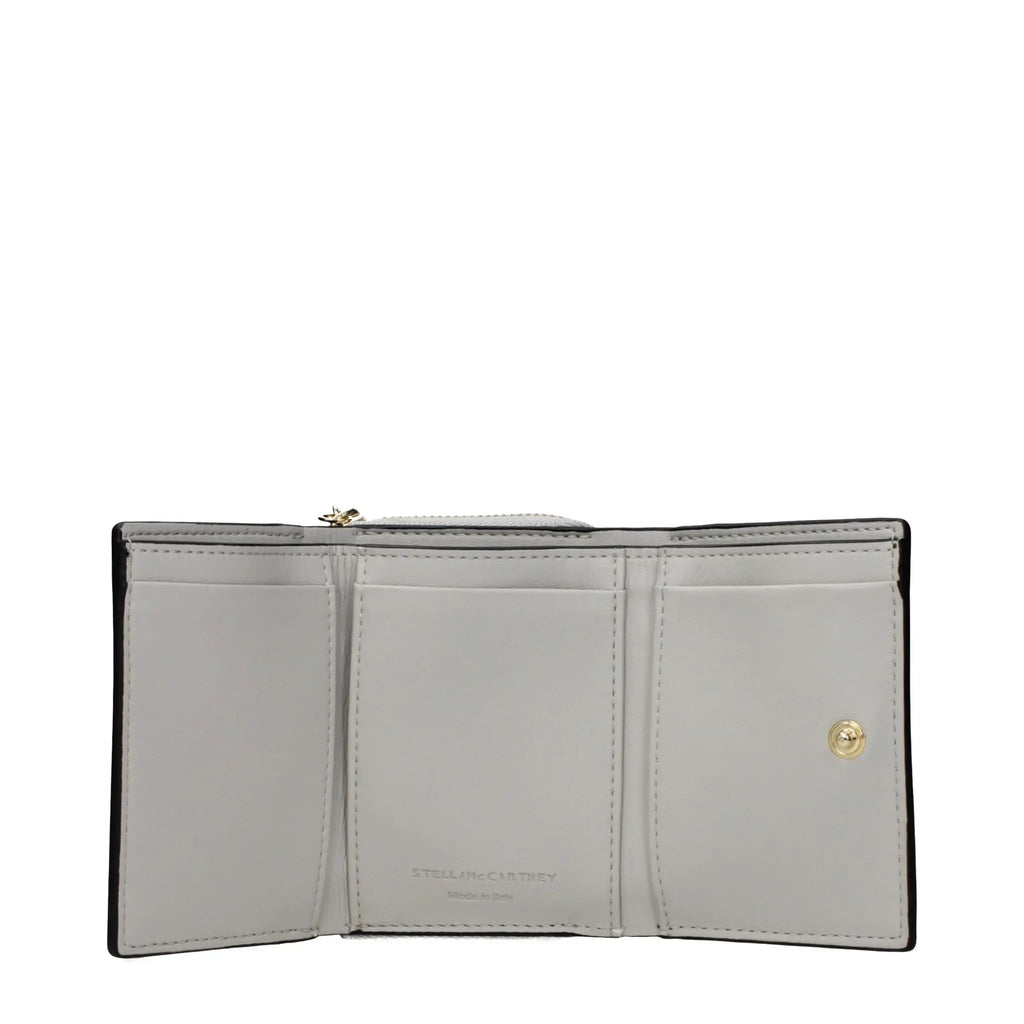 Portefeuille en cuir noir Stella McCartney