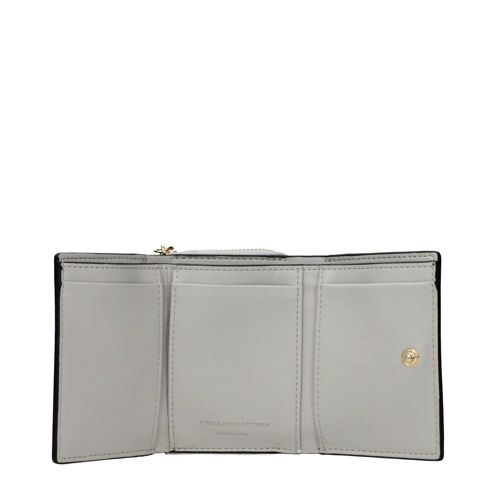 Portefeuille en cuir noir Stella McCartney