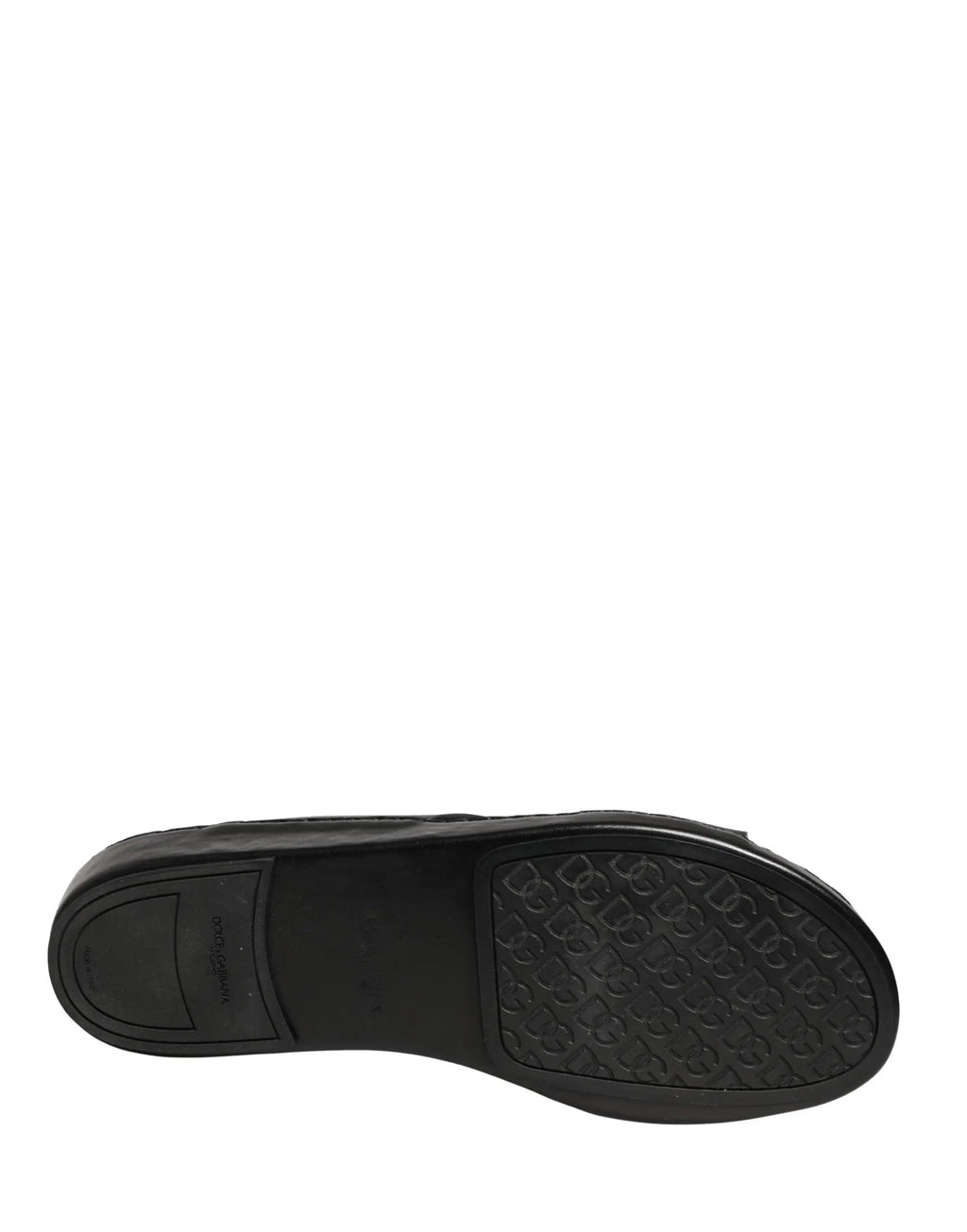 Chaussures Sandales Dolce & Gabbana en Cuir Noir à Logo DG Découpé