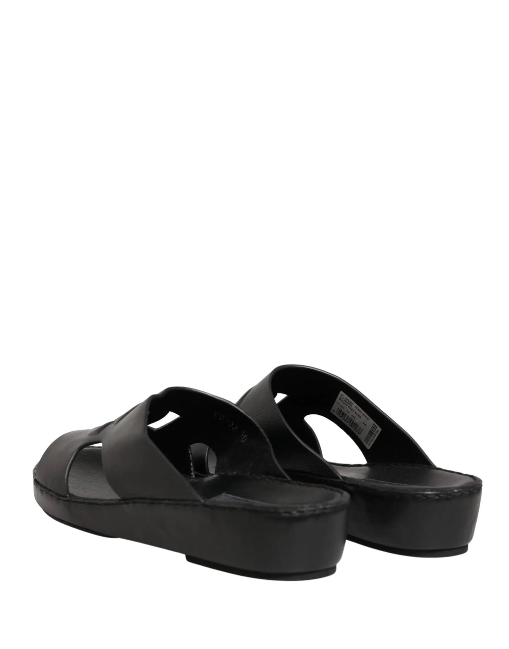 Chaussures Sandales Dolce & Gabbana en Cuir Noir à Logo DG Découpé