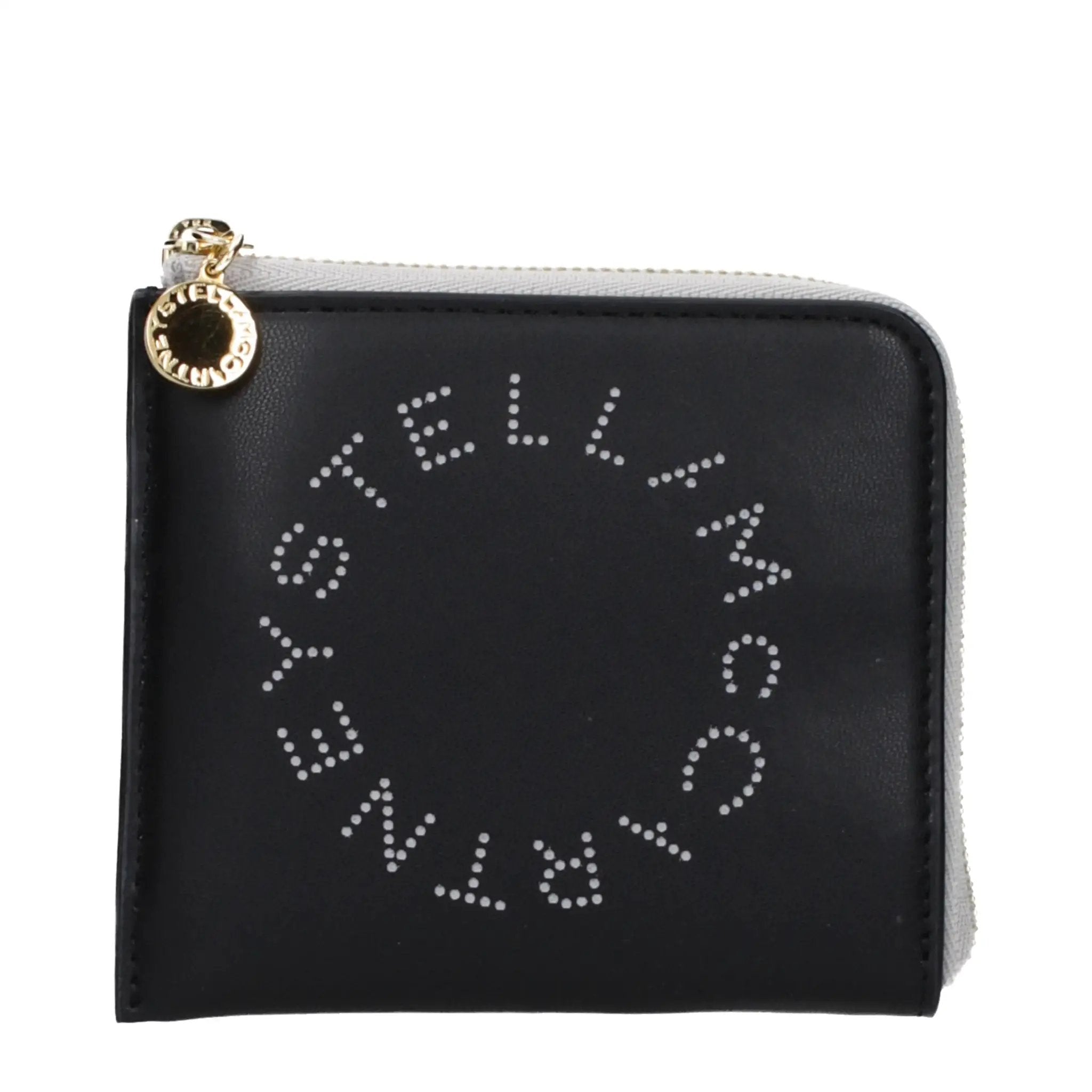 Portefeuille en cuir noir Stella McCartney