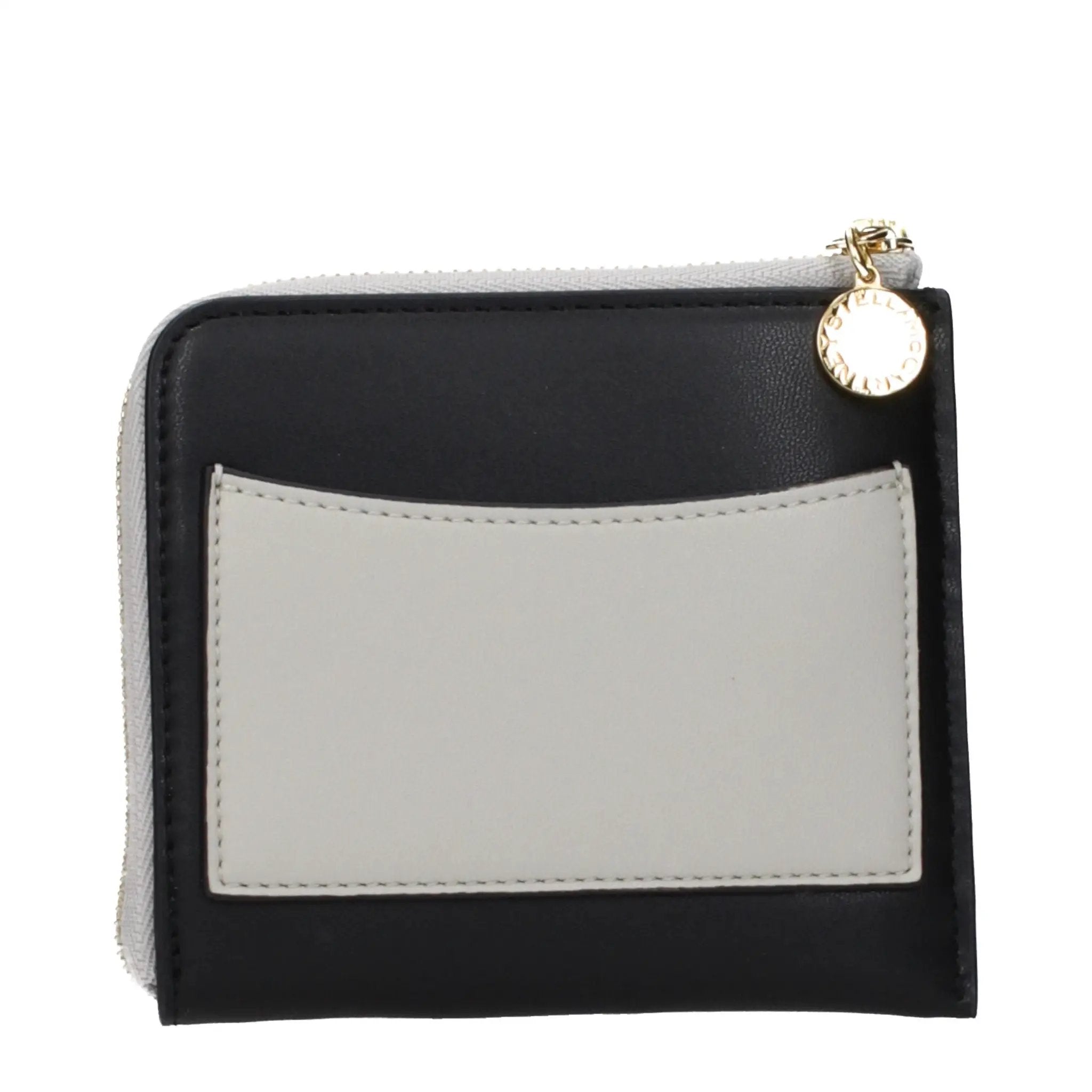 Portefeuille en cuir noir Stella McCartney