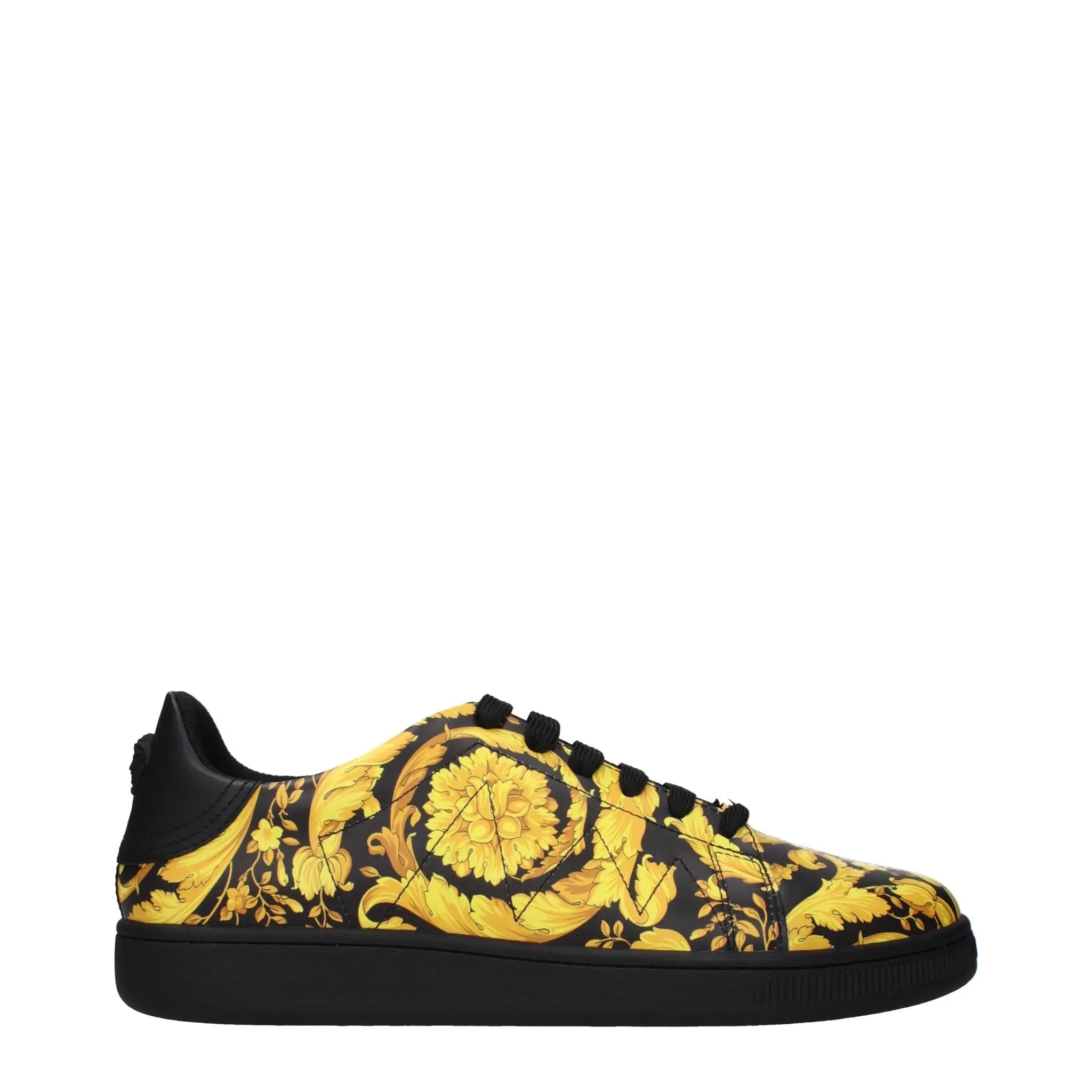 Baskets chunky en cuir noir pour homme – Baskets plateforme avec logo Versace