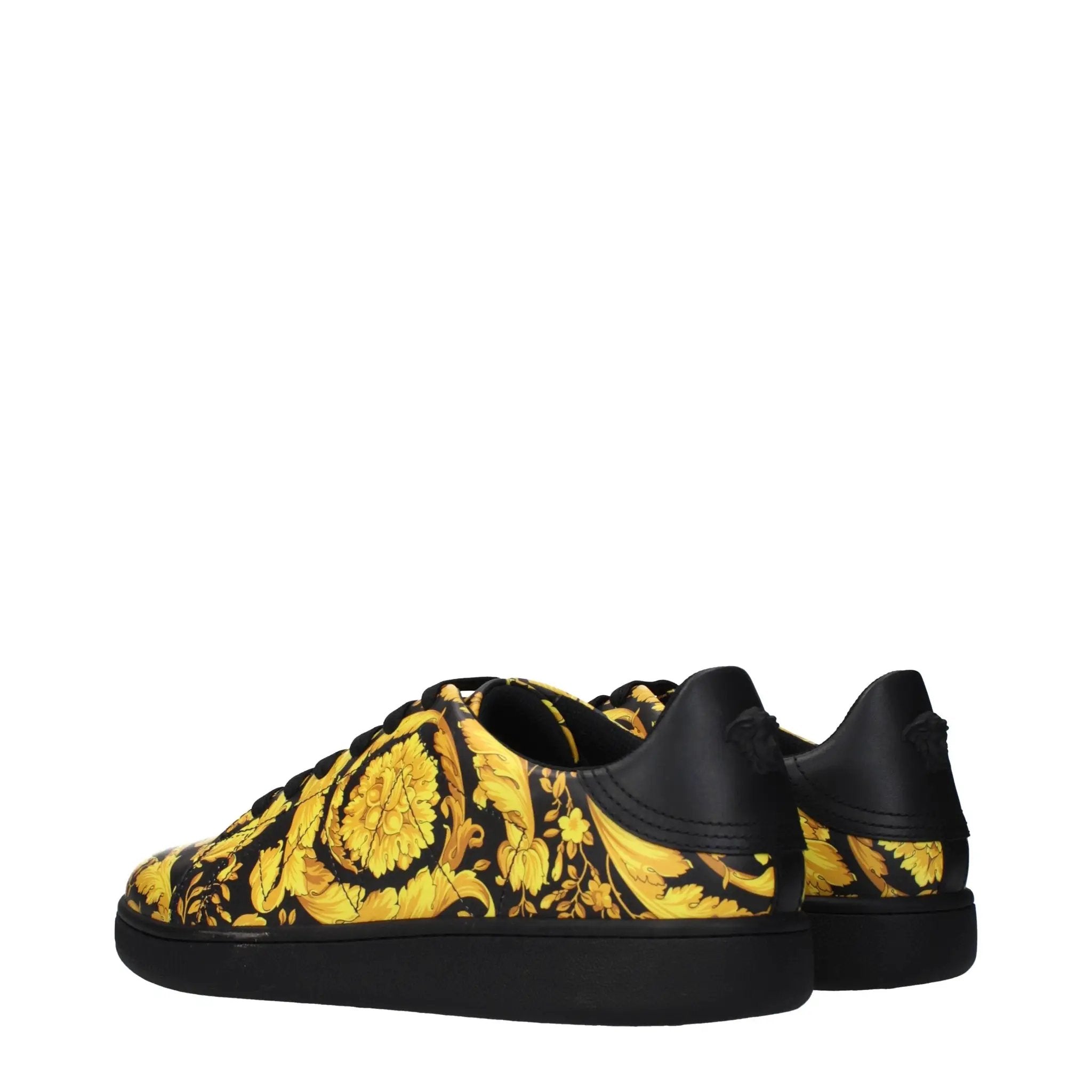 Baskets chunky en cuir noir pour homme – Baskets plateforme avec logo Versace