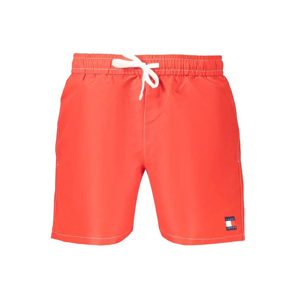 Tommy Hilfiger Short de Bain Homme en Polyester Rouge