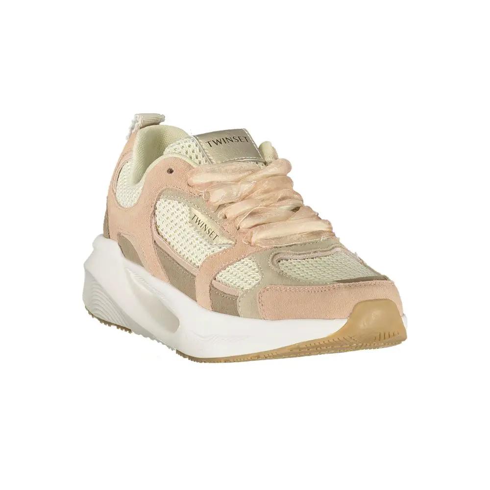Sneakers roses femme – Twinset lacets logo