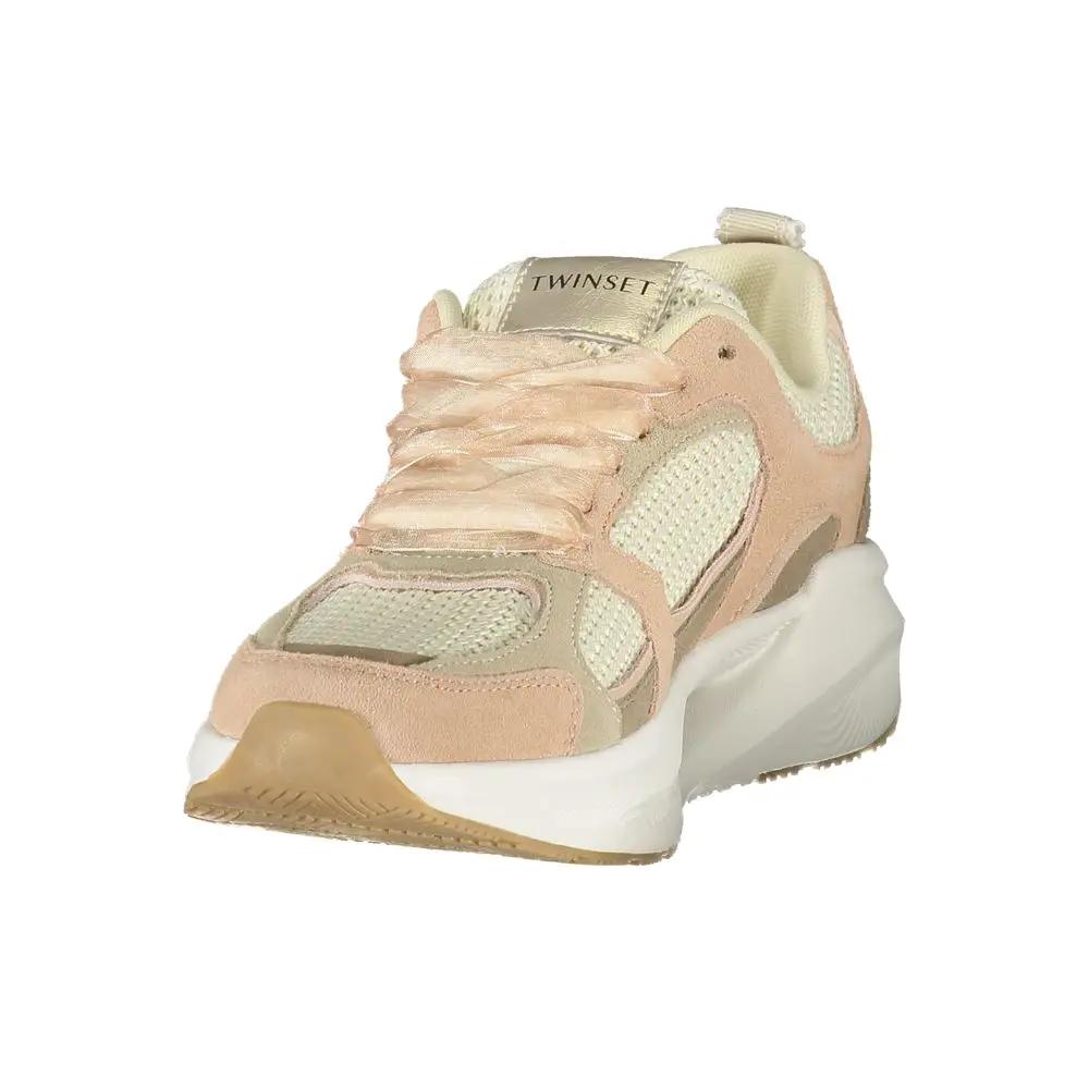 Sneakers roses femme – Twinset lacets logo