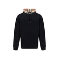Sweat-shirt oversize en coton noir à capuche homme – Motif Archive Check Burberry
