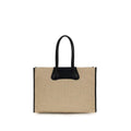 Sac à bandoulière en raphia beige Vivienne Westwood