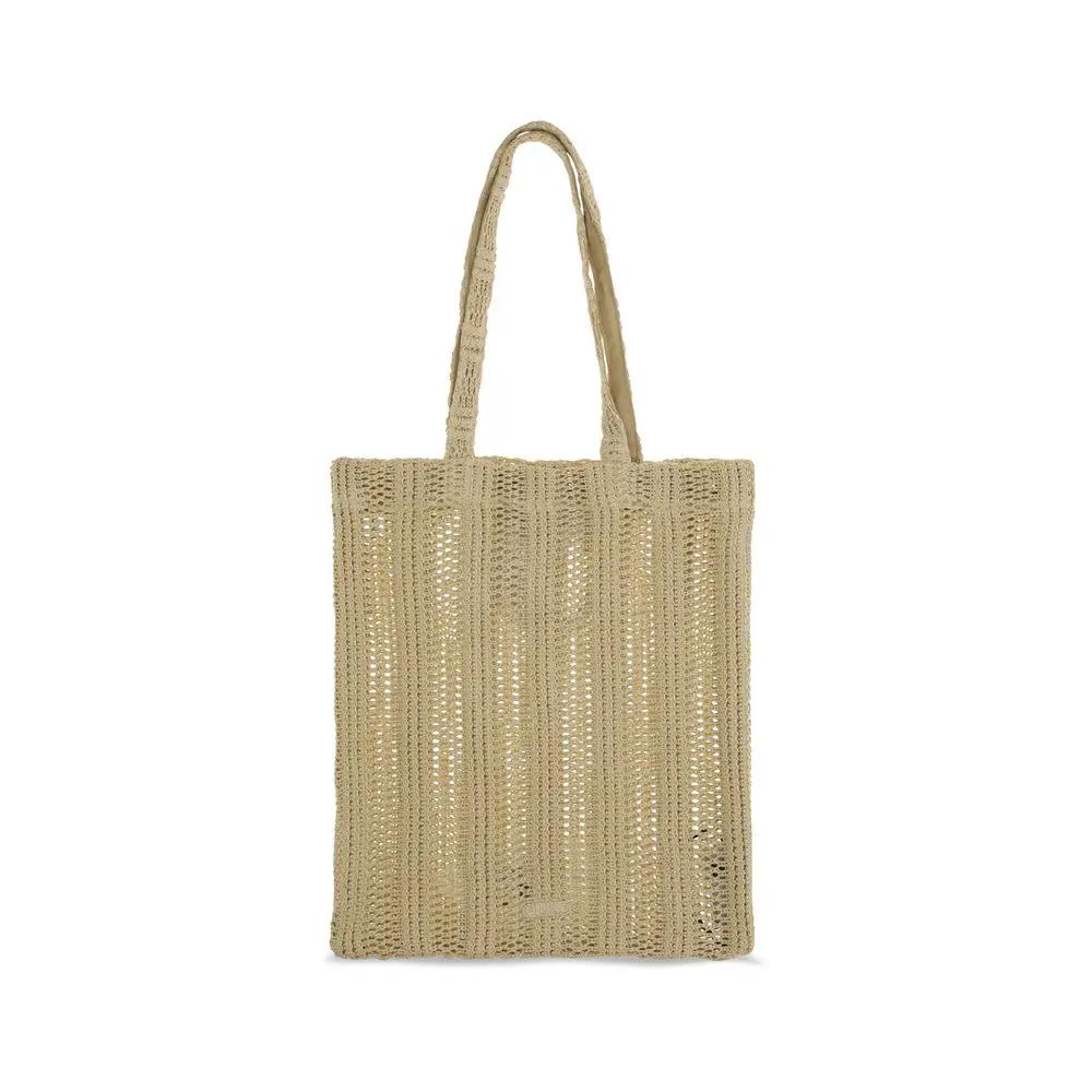 Sac bandoulière PINKO beige en raphia