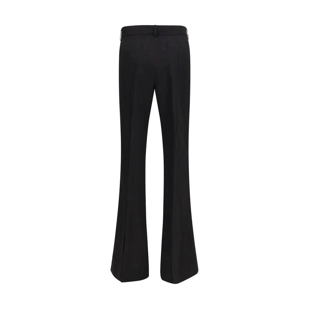 Max Mara Black Viscose Flared Pants