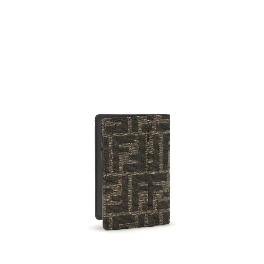Men’s FF Jacquard Card Holder – Fendi Bicolor Vertical Wallet