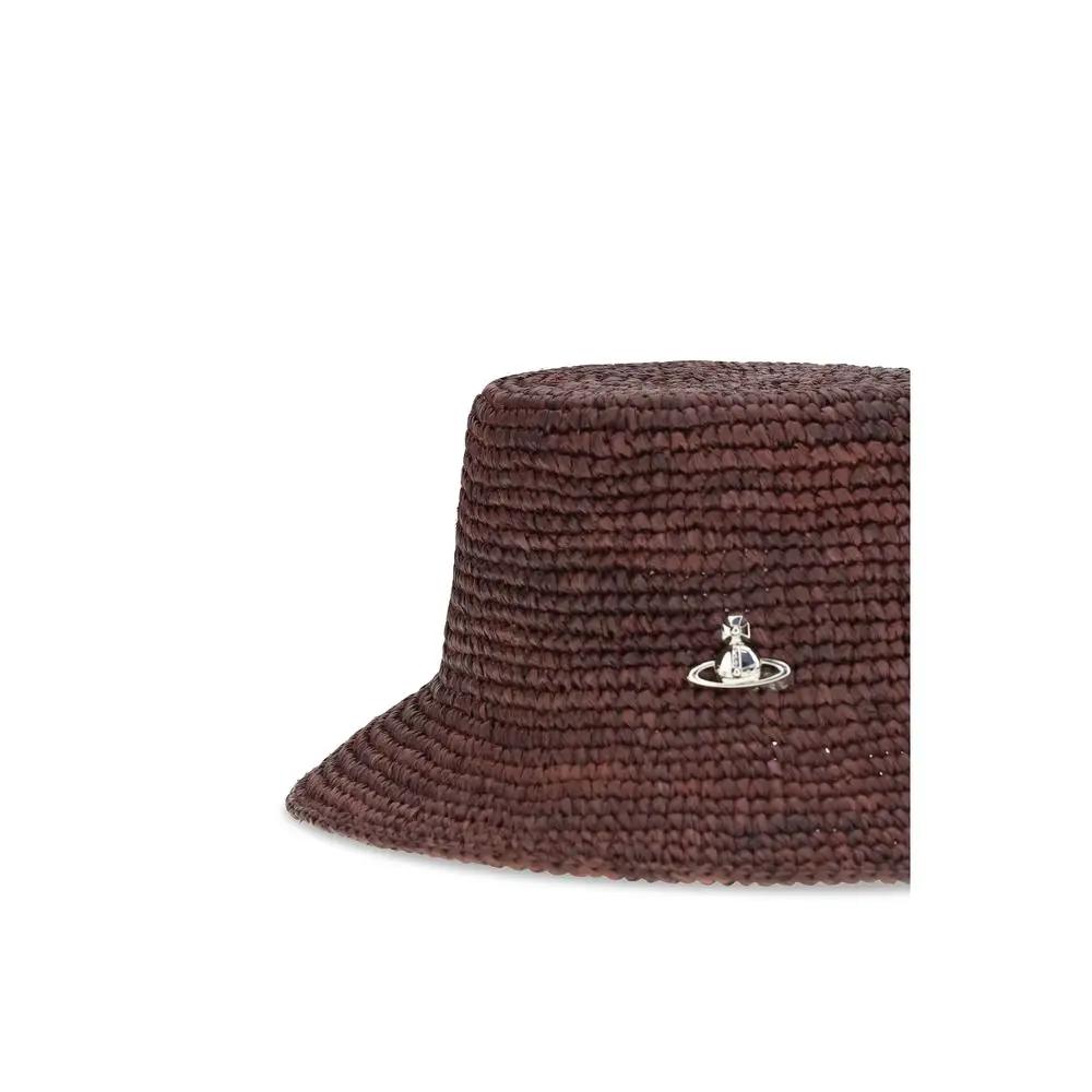 Chapeau Bob Vivienne Westwood en Raphia Marron
