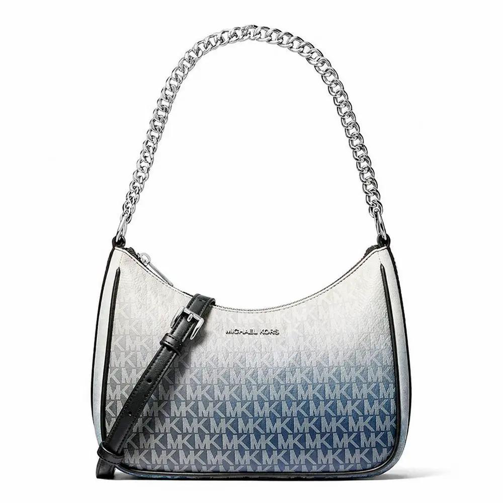 Women’s Multicolor Canvas Shoulder Bag – Michael Kors Jet Set Travel Bag 25cm
