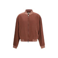 Blouson aviateur en soie Versace Bordeaux