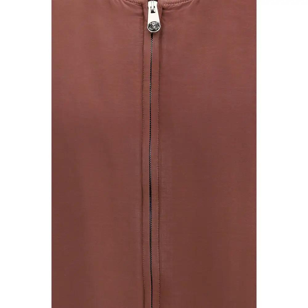 Blouson aviateur en soie Versace Bordeaux