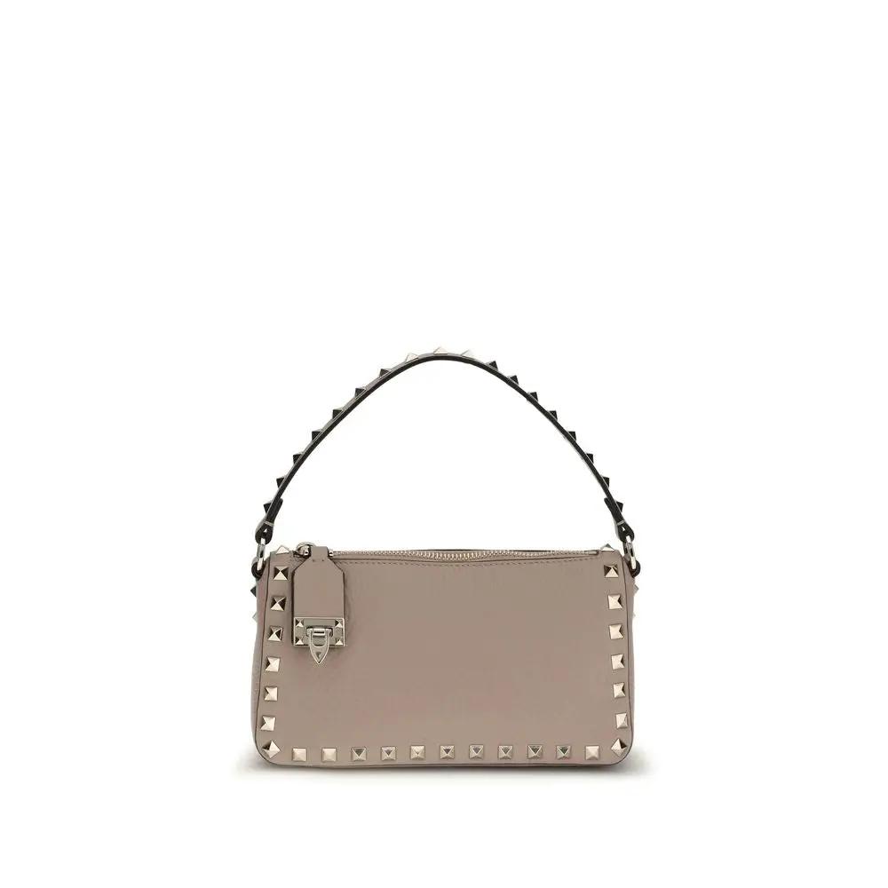 Women’s Pink Rockstud Shoulder Bag – Valentino Garavani Small Calf Leather Bag