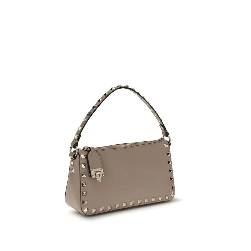 Women’s Pink Rockstud Shoulder Bag – Valentino Garavani Small Calf Leather Bag