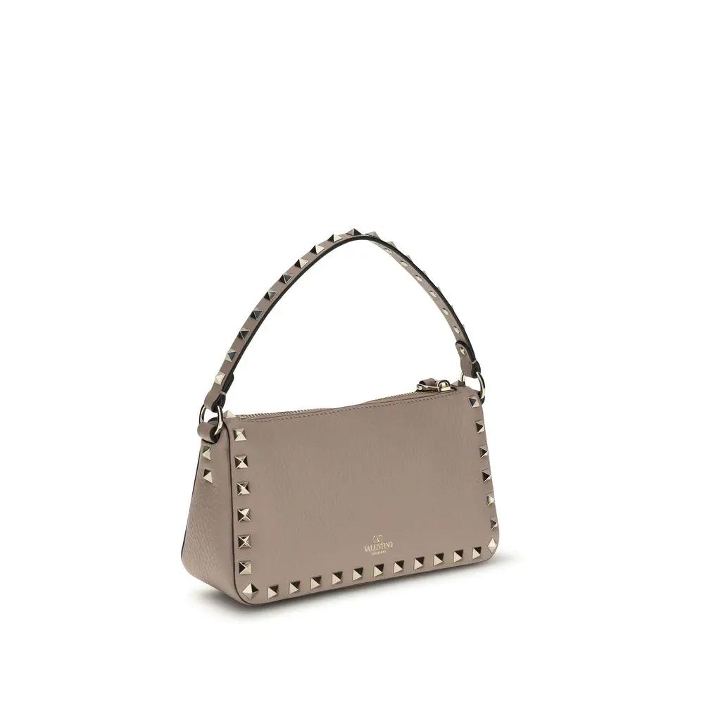 Women’s Pink Rockstud Shoulder Bag – Valentino Garavani Small Calf Leather Bag