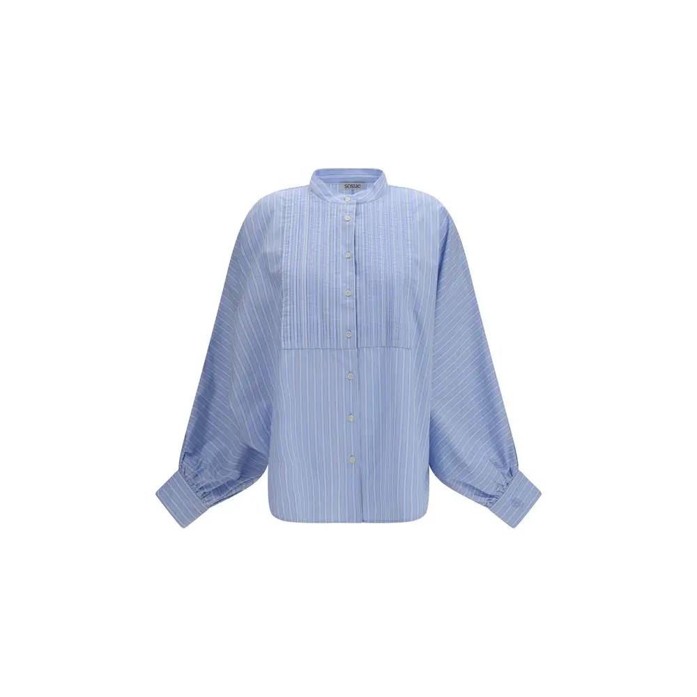 Chemise SOSUE en coton bleu à motifs