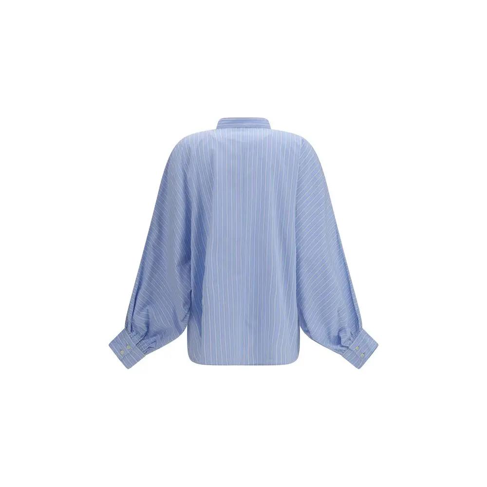 Chemise SOSUE en coton bleu à motifs