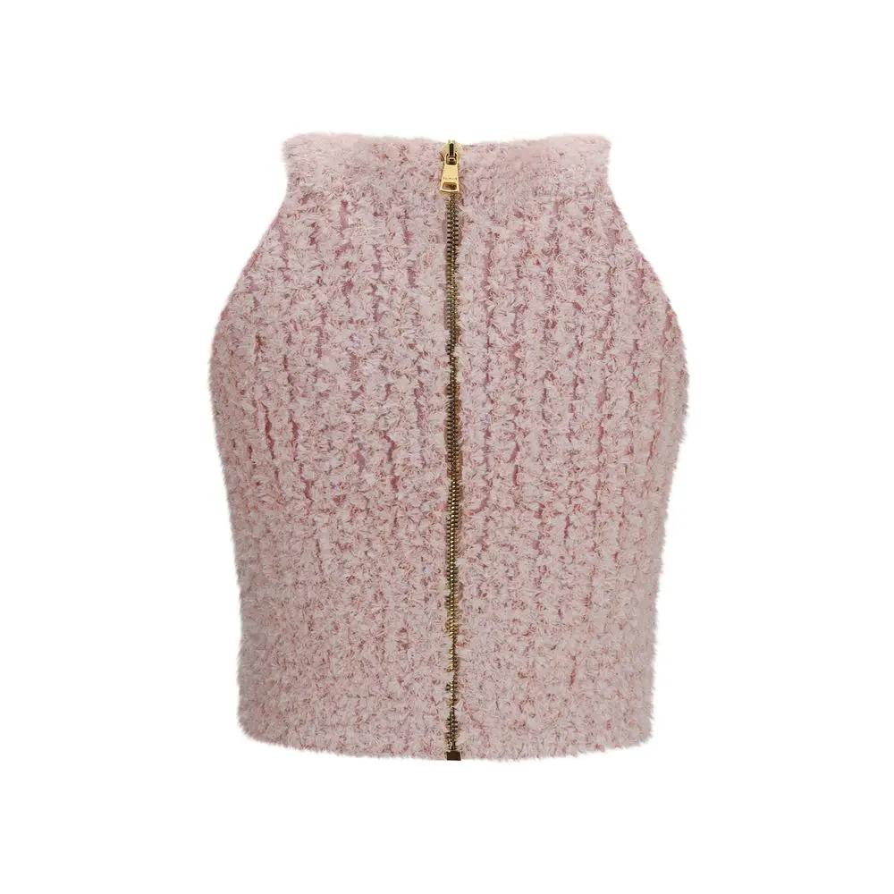 T-shirt sans manches Balmain multicolore en viscose
