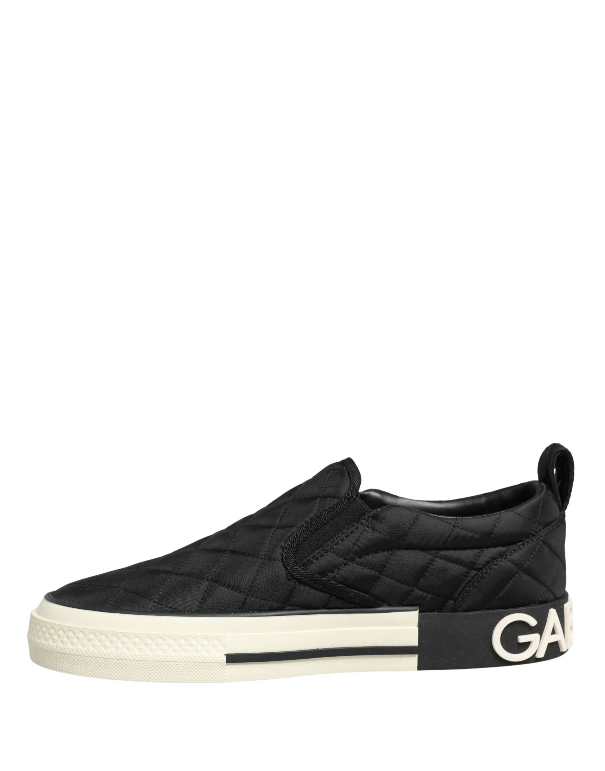 Baskets basses matelassées noires Dolce &amp; Gabbana