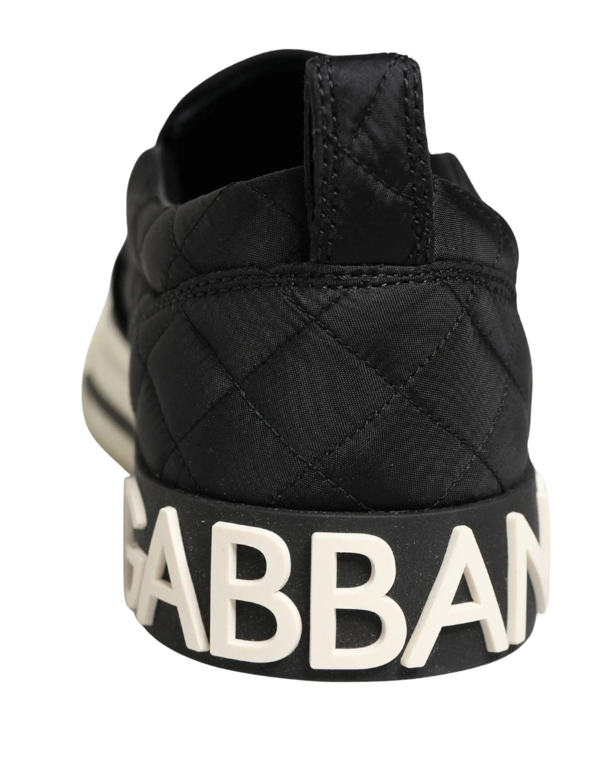 Baskets basses matelassées noires Dolce &amp; Gabbana