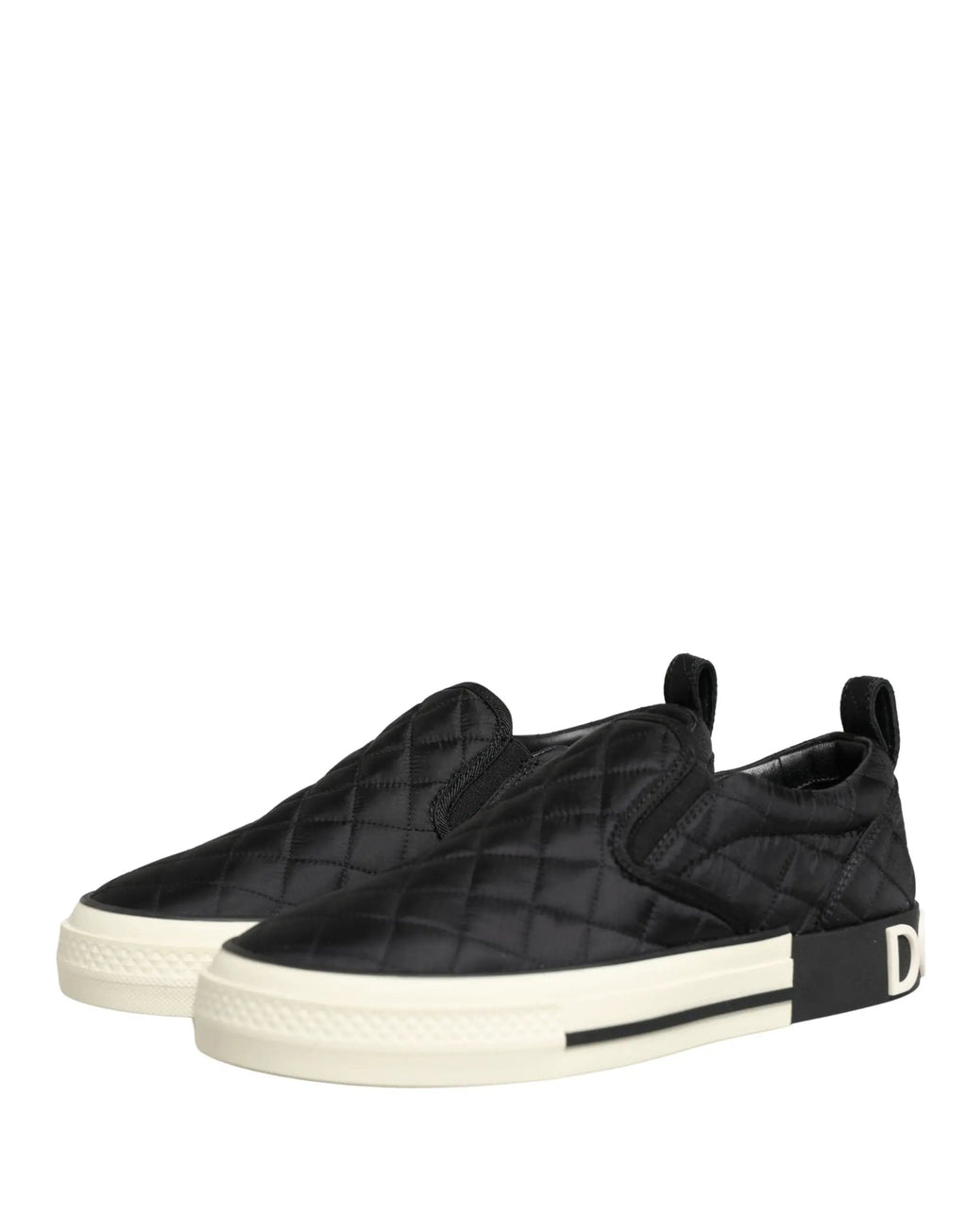 Baskets basses matelassées noires Dolce &amp; Gabbana