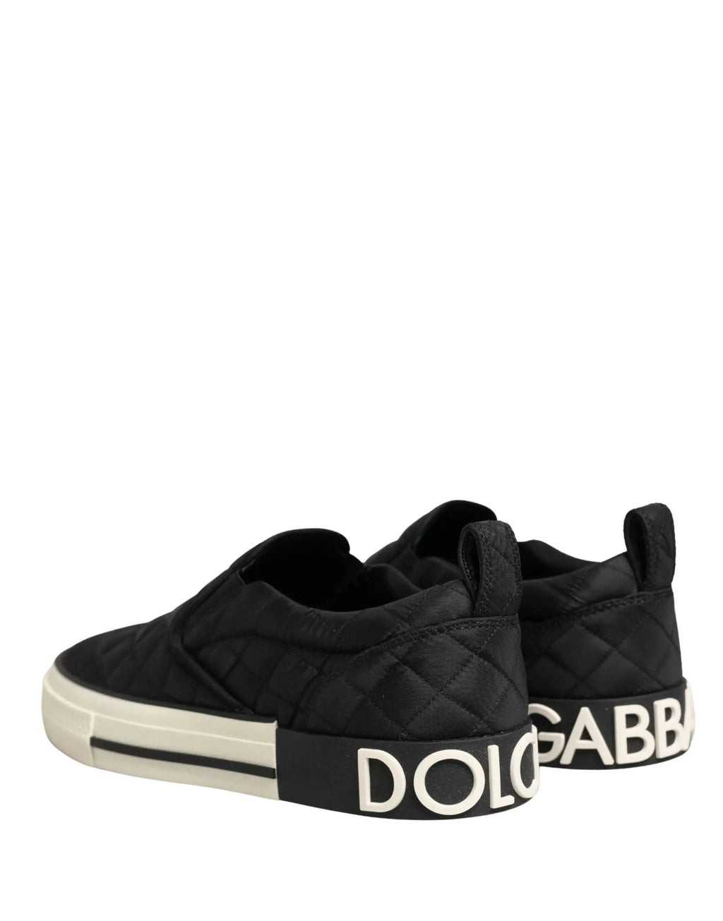 Baskets basses matelassées noires Dolce &amp; Gabbana