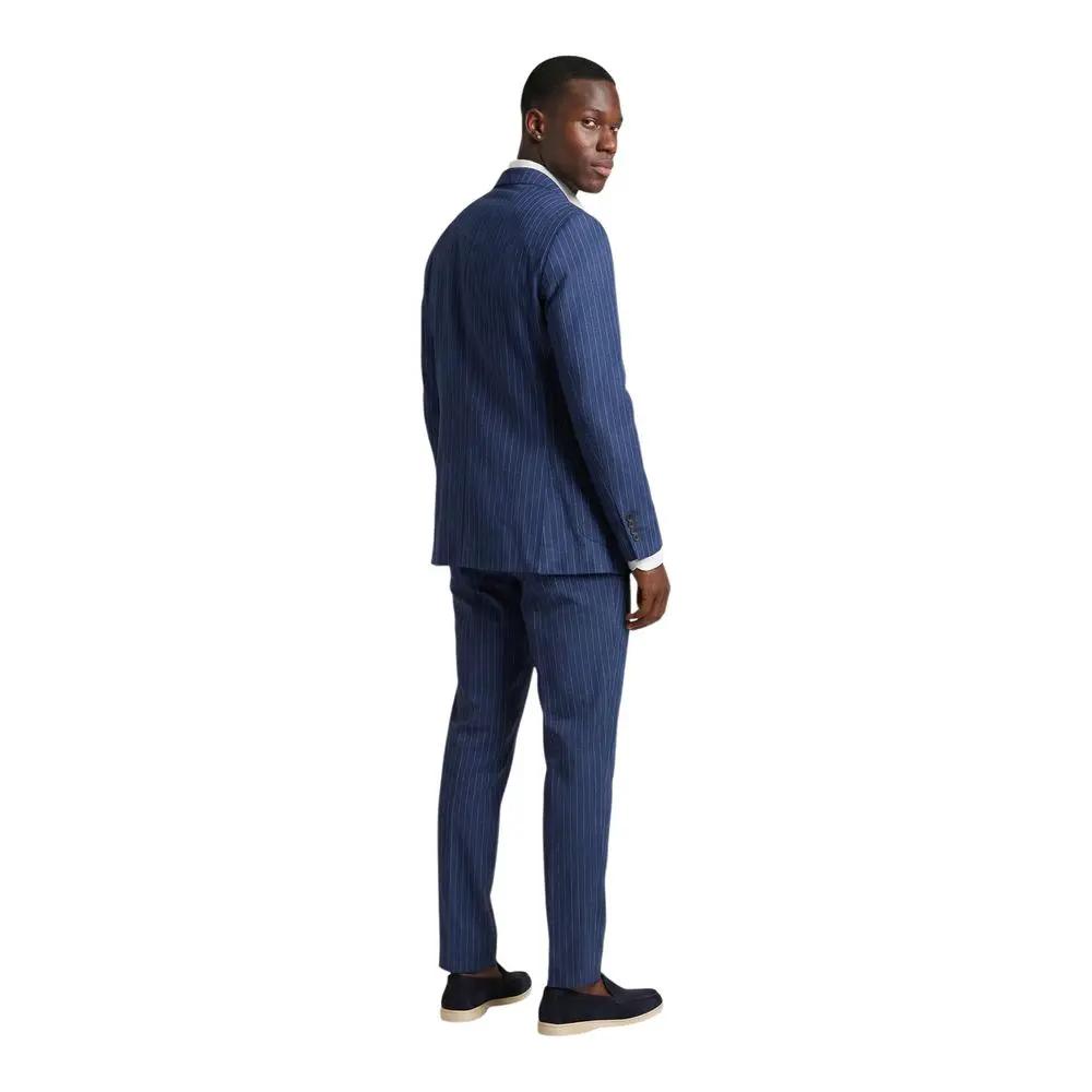 Costume deux pièces en polyester bleu rebelle