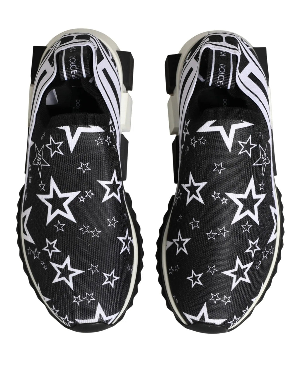 Chaussures sneakers SORRENTO Dolce & Gabbana noires à logo étoiles