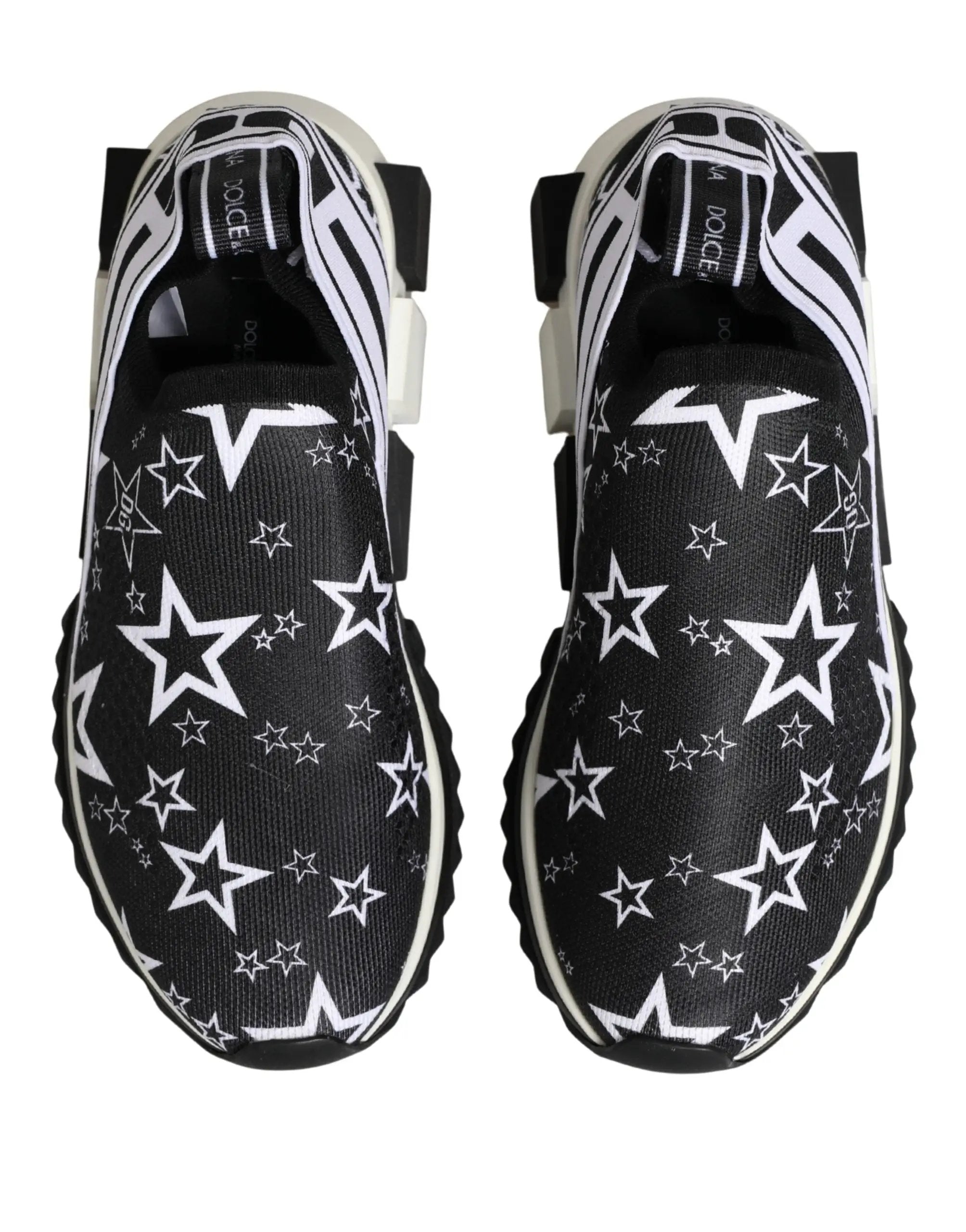 Chaussures sneakers SORRENTO Dolce & Gabbana noires à logo étoiles