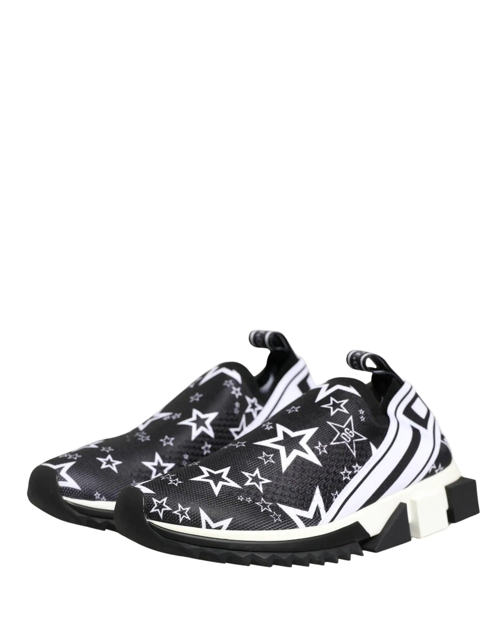 Chaussures sneakers SORRENTO Dolce & Gabbana noires à logo étoiles