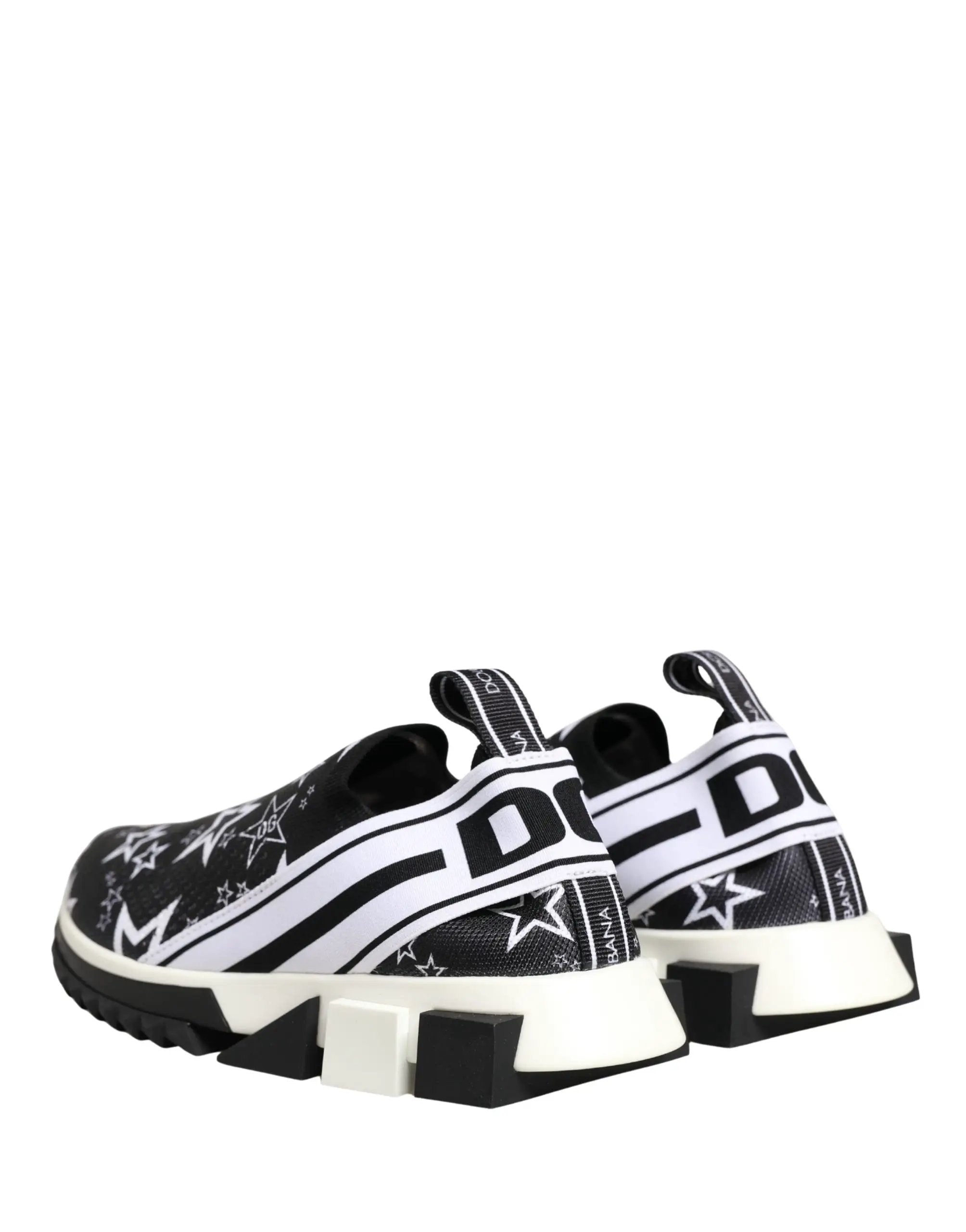 Chaussures sneakers SORRENTO Dolce & Gabbana noires à logo étoiles