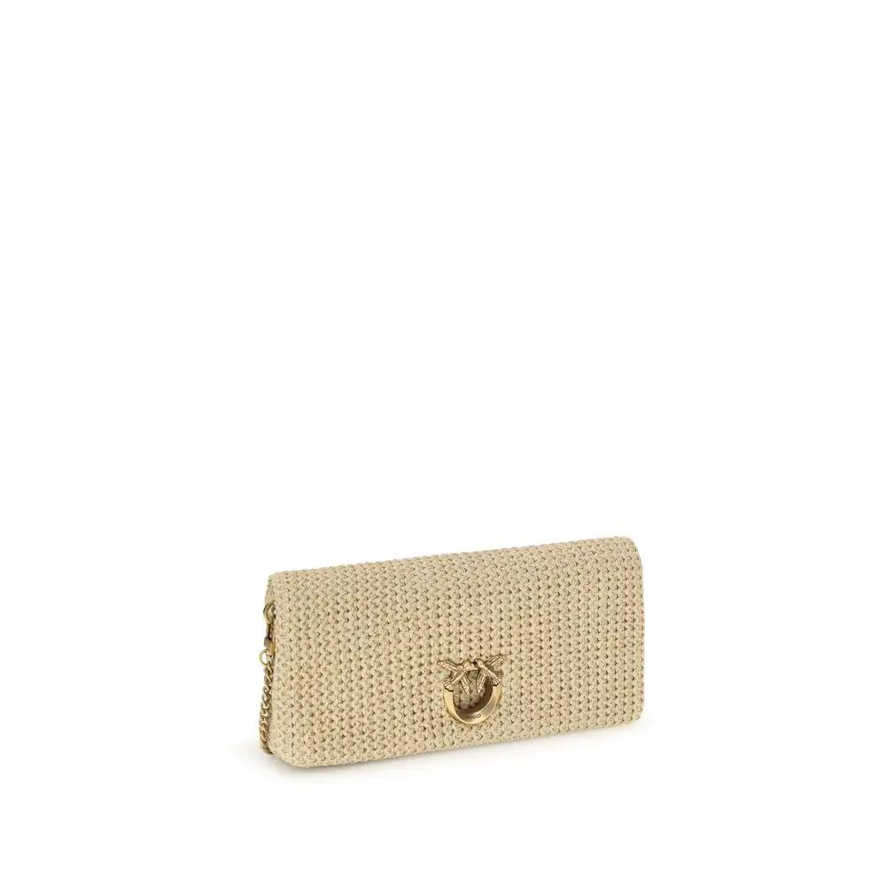 Sac à bandoulière en polypropylène beige PINKO