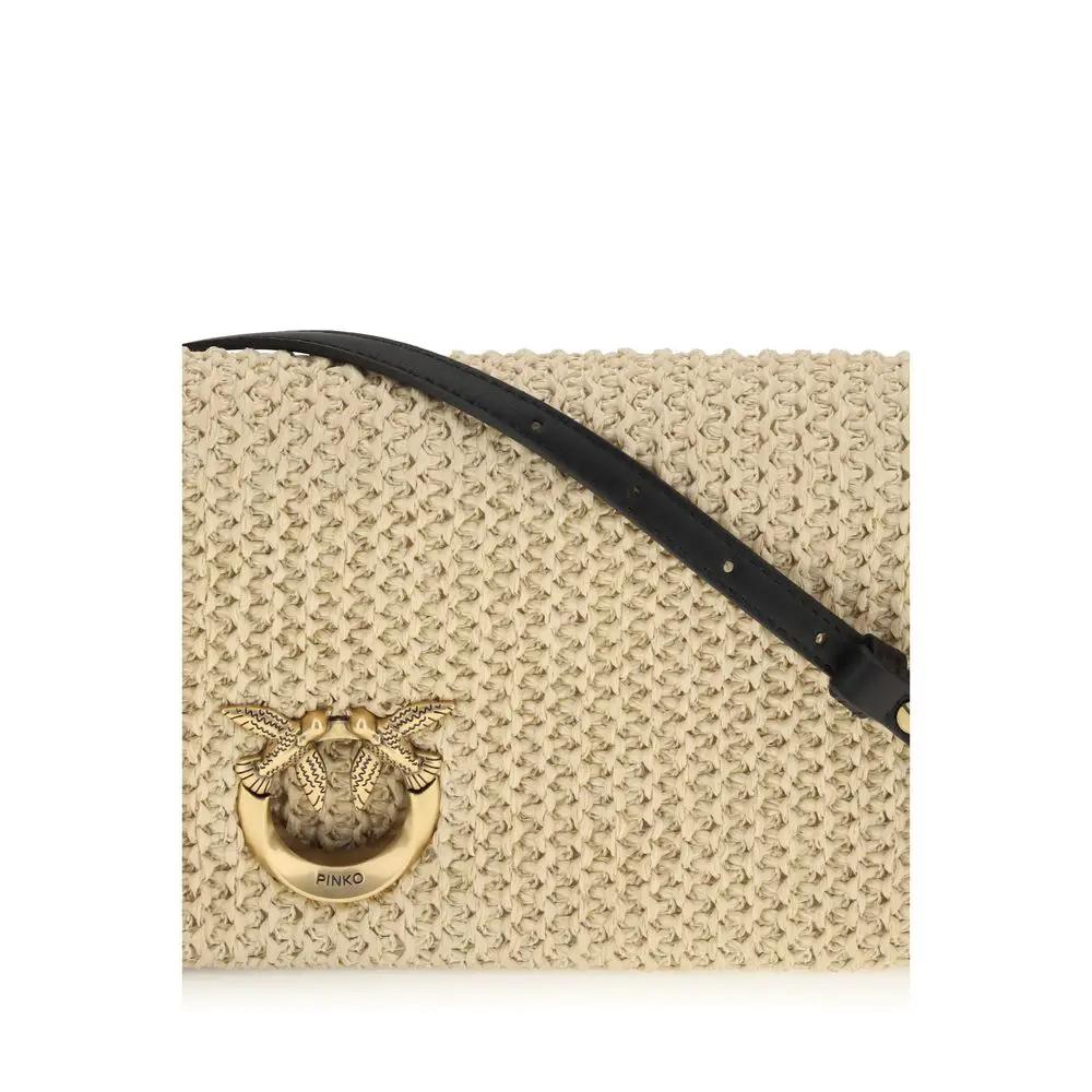 Sac à bandoulière en polypropylène beige PINKO