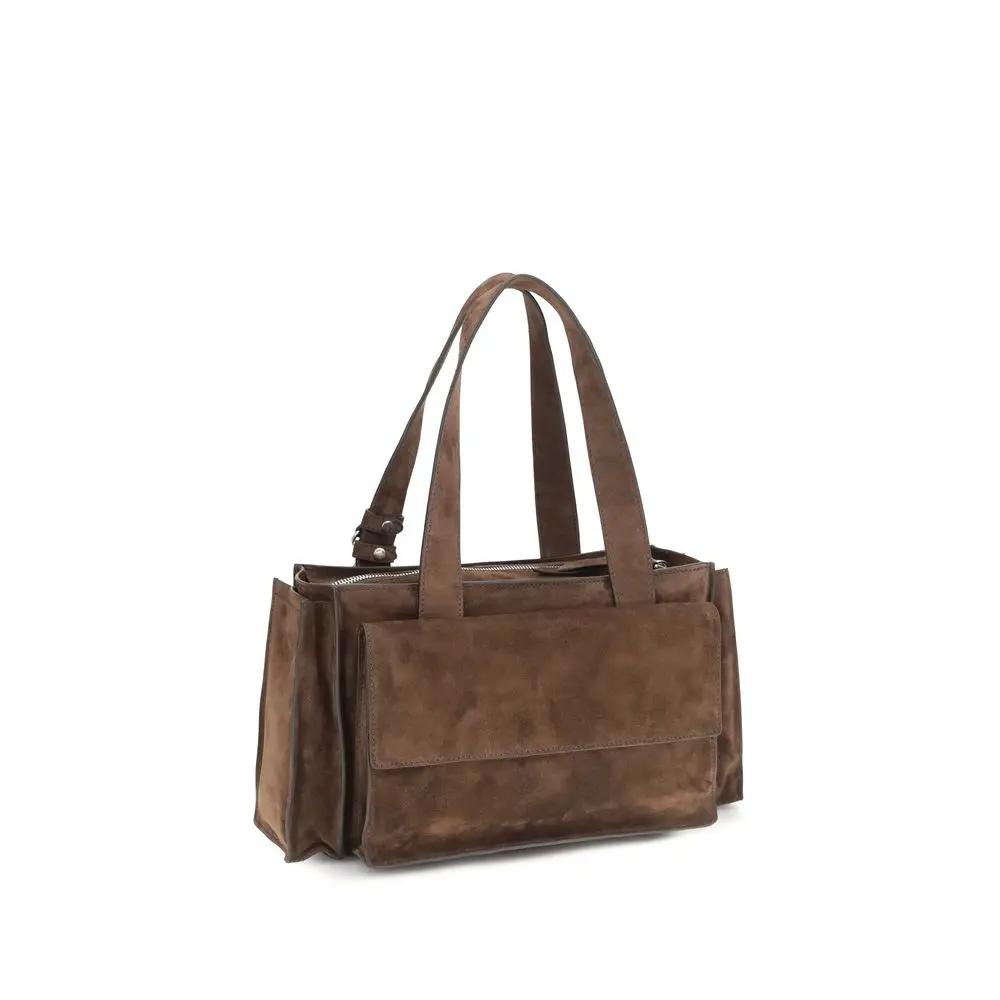 Sac bandoulière Miu Miu Bos Taurus en cuir de veau marron