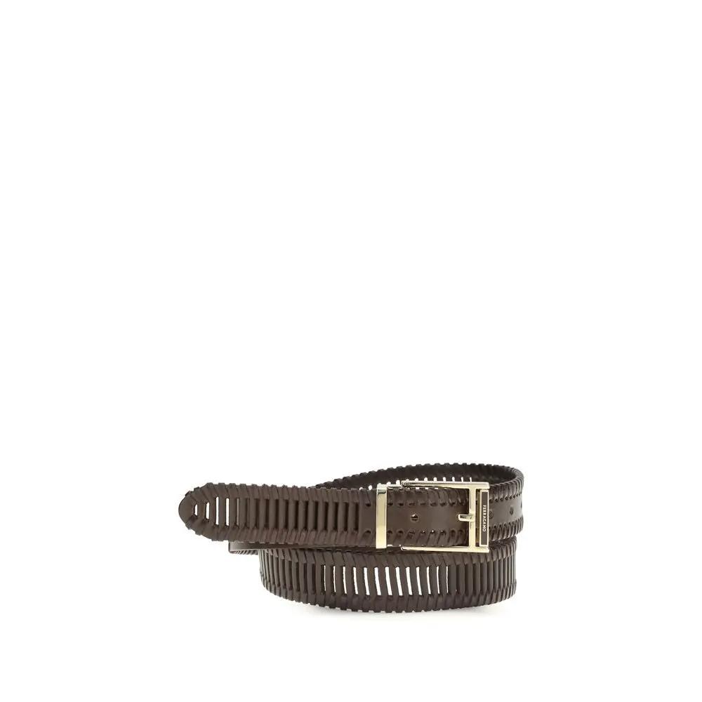 Ceinture Ferragamo Bos Taurus Regular en cuir de veau marron