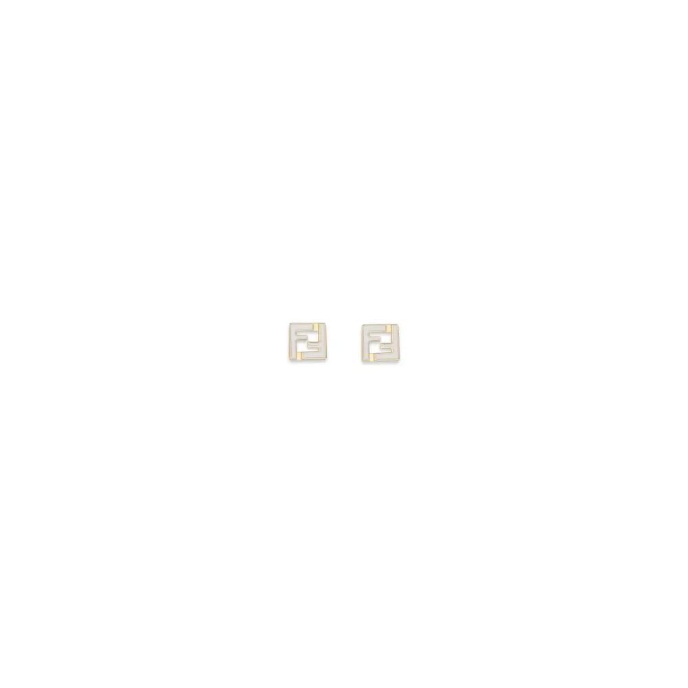 Fendi White Brass Earrings