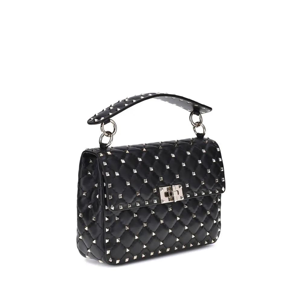 Valentino Garavani Black Lamb Ovis Aries Aries Shoulder Bag