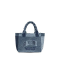 Sac à main Ganni en coton bleu