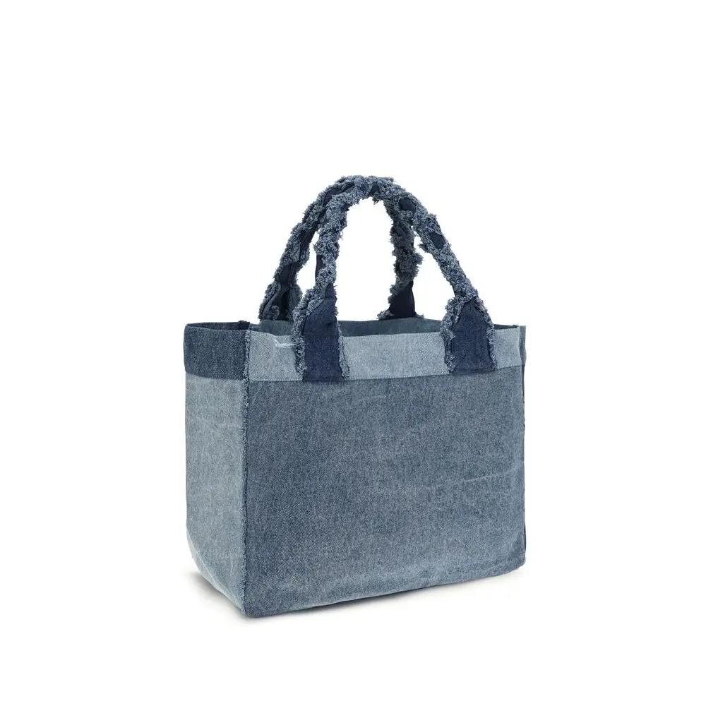 Sac à main Ganni en coton bleu