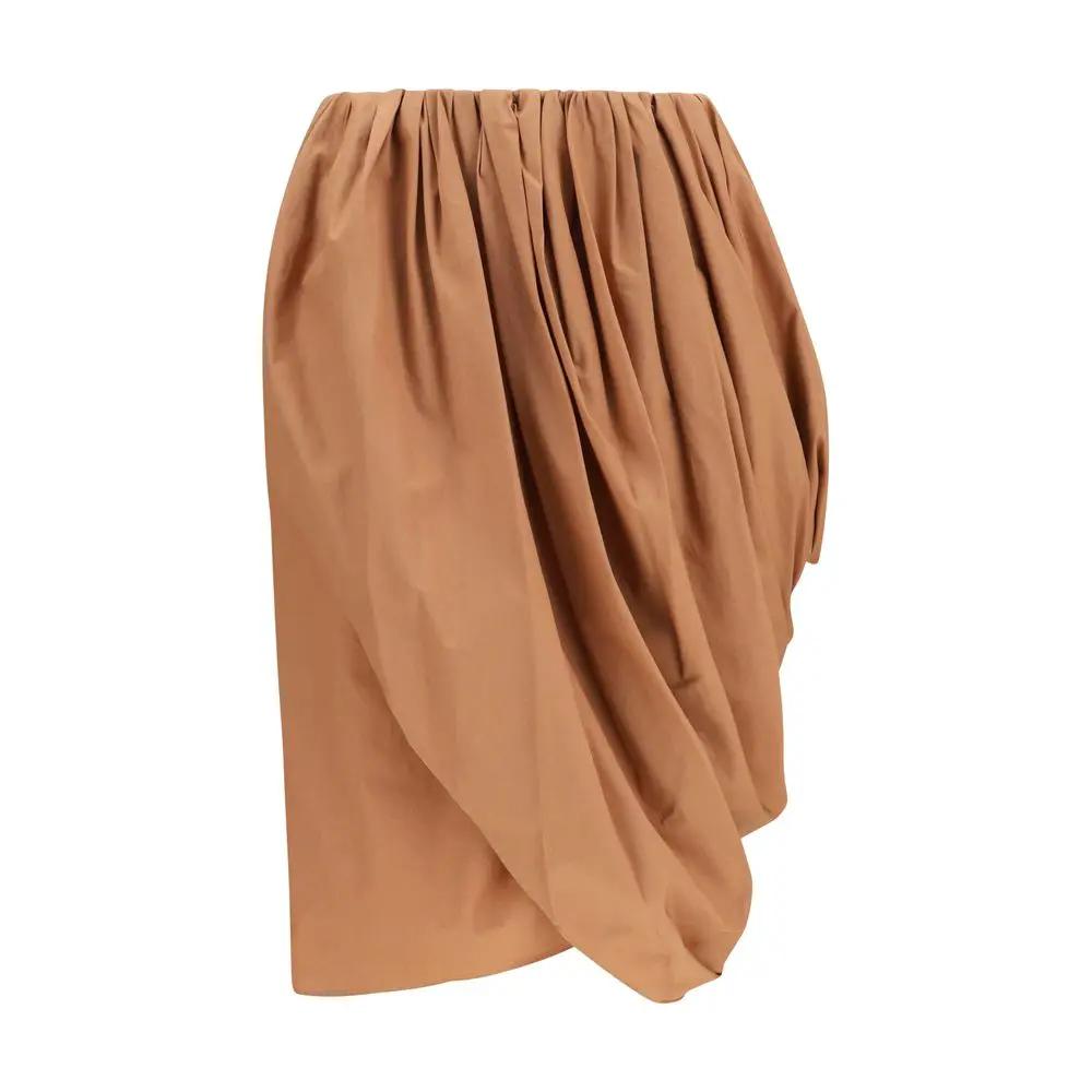 Jupe midi Chloé en coton beige