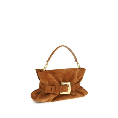 Sac à main Balmain en cuir de veau marron Bos Taurus