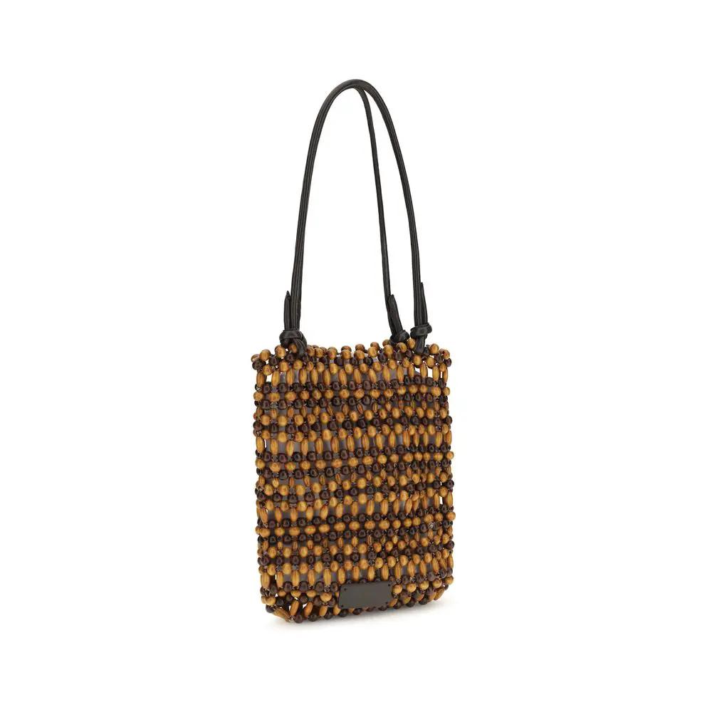 Sac à bandoulière Staud en bois marron