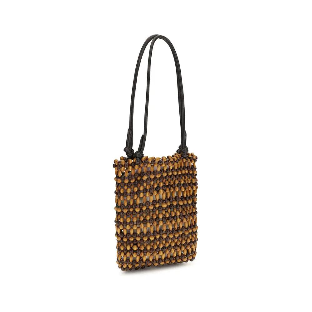 Sac à bandoulière Staud en bois marron