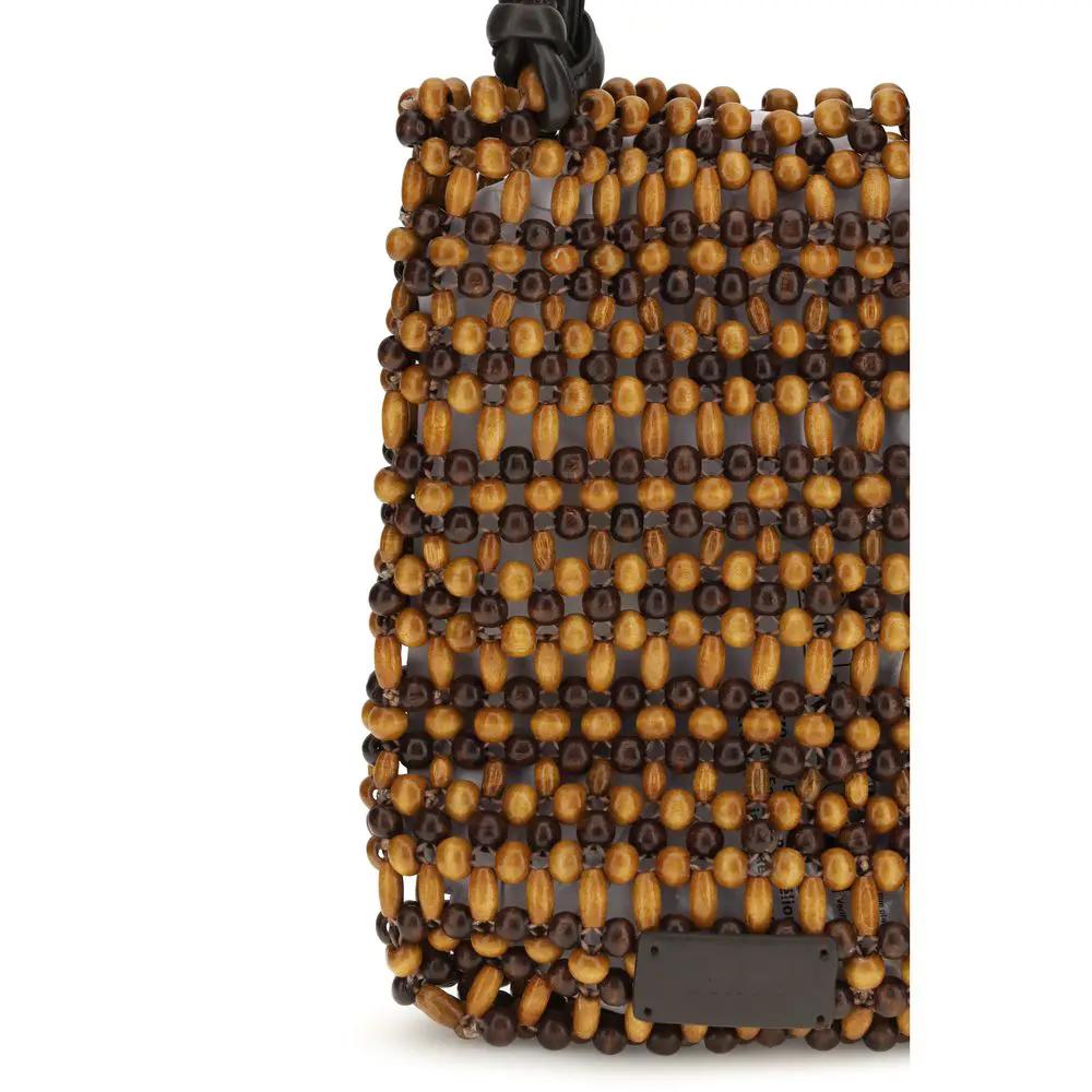 Sac à bandoulière Staud en bois marron