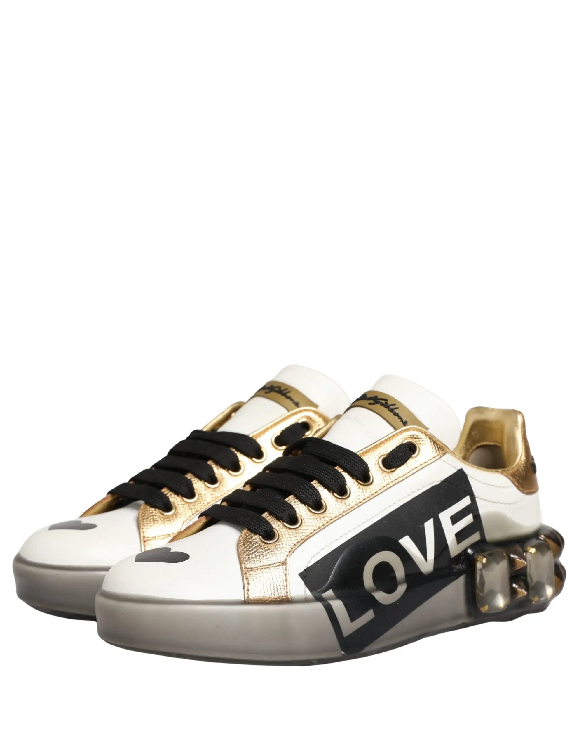 Chaussures Baskets Dolce & Gabbana Multicolor Crystal StuddedLOVE