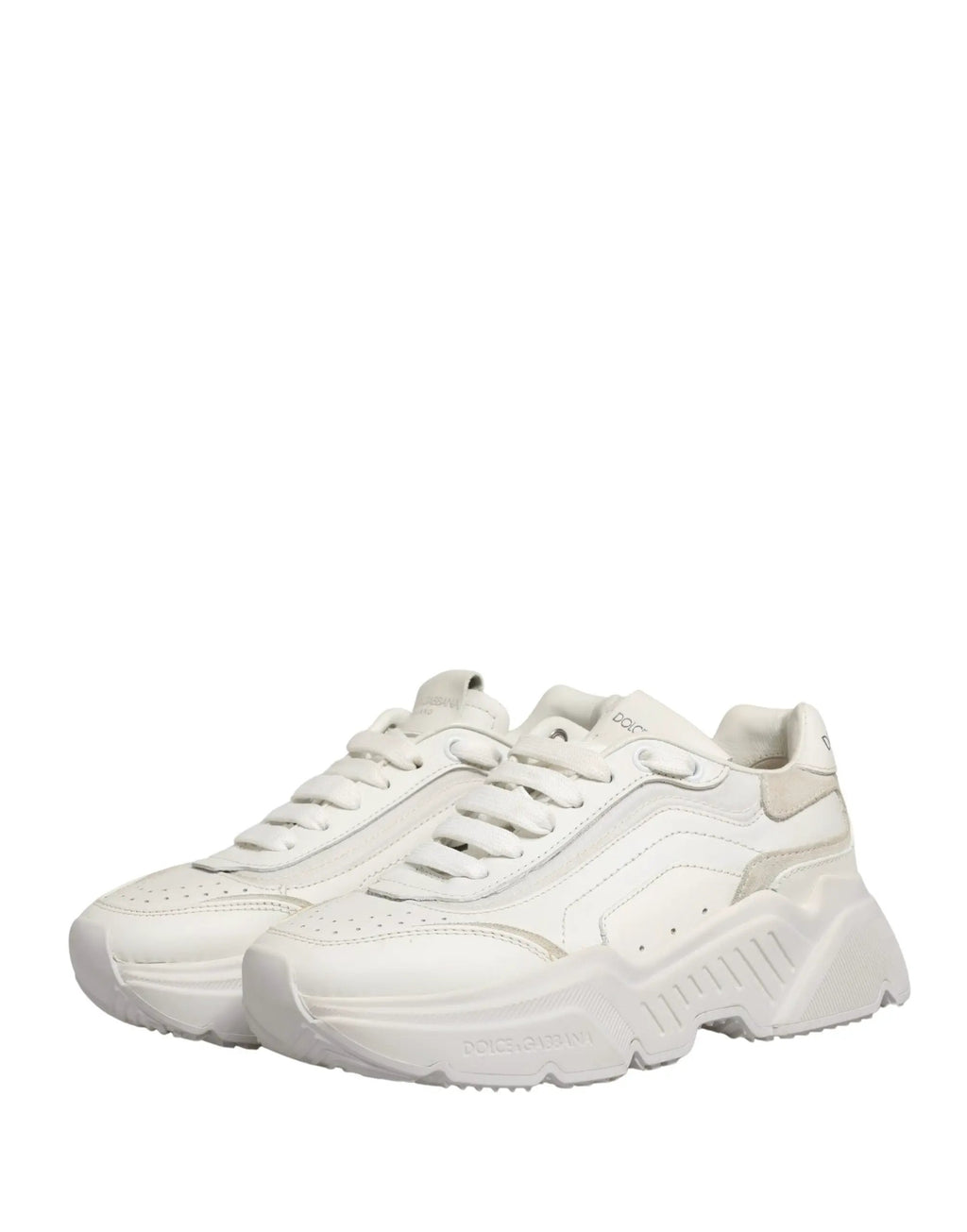 Dolce & Gabbana White Leather Daymaster Low Top Sneakers Shoes